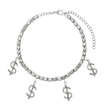 Load image into Gallery viewer, MONEY RHINESTONE ANKLET
